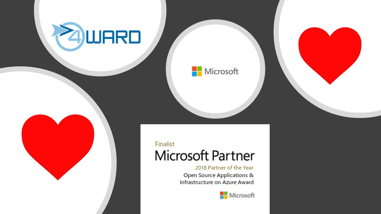 4ward named finalist (runner up) Microsoft Open Source Applications & Infrastructure on Azure Partner of the Year Award 2018